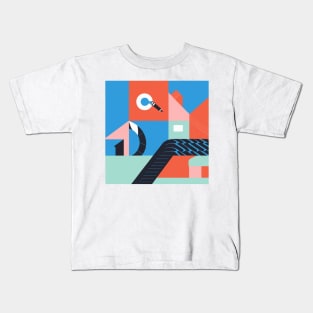 Random Shapes Design Kids T-Shirt